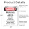 Signmission Portrait Mining Area Keep Out Danger Sign, Vinyl Decal, 18in W x 24in L, 2PK OS-2PACK-DS-D-1824-V-1888 - alternate 3